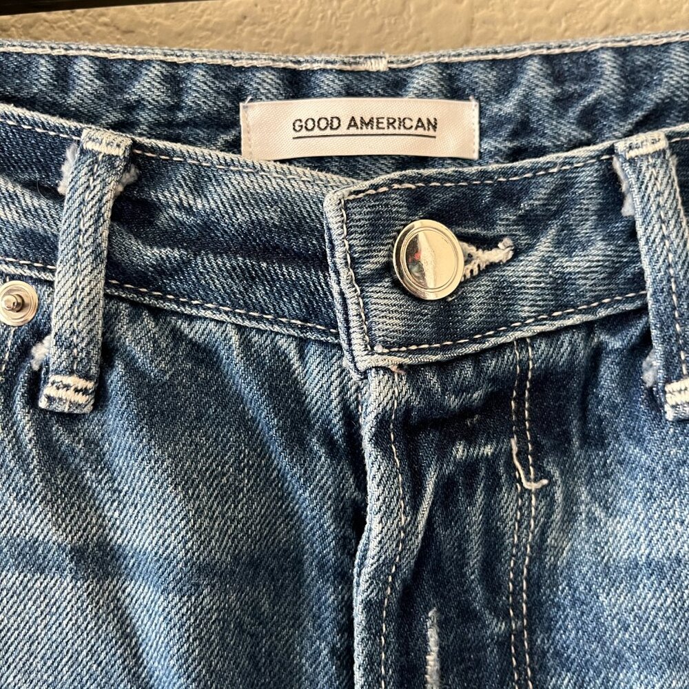 Good American High Waist Cutoff Jean Denim Shorts Size 2/26 - Picture 7 of 9